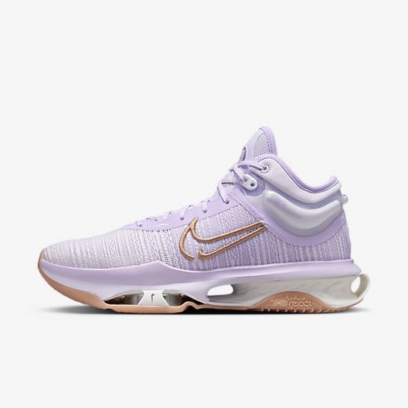 Purple and gold nike basketball shoes deals